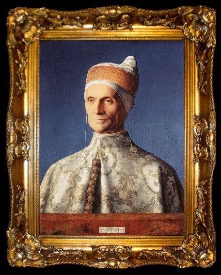 framed  BELLINI, Giovanni The Doge Leonardo, ta009-2